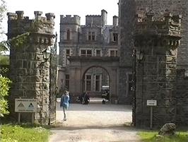 Carbisdale Castle covered entrance from just outside the Courtyard